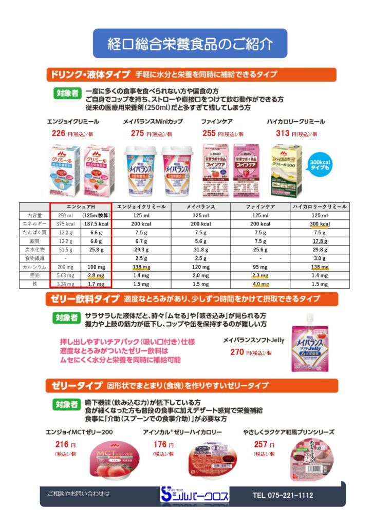 SC通信2026年9月号～経口総合栄養食品のご紹介～の画像| シルバークロス株式会社｜京都市の福祉用具のレンタル・販売、住宅のバリアフリー改修